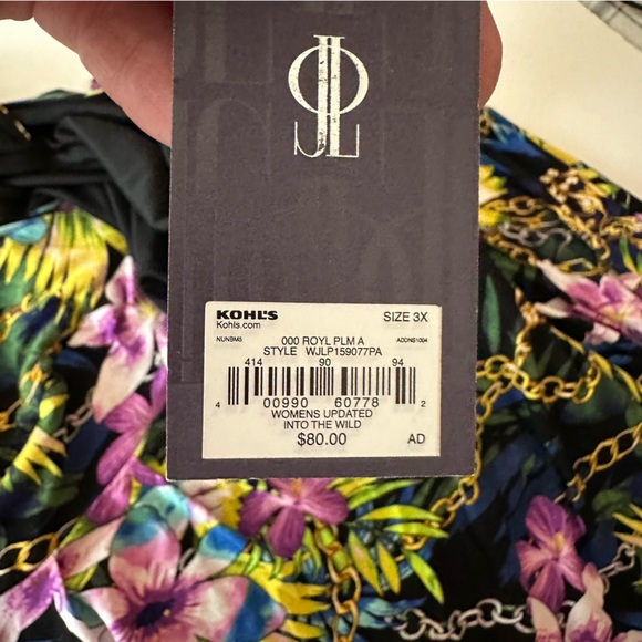 Jennifer Lopez Multicolored Floral Updated IntoThe Wild Y2KInspired Dress NWT 3X - Picture 12 of 17